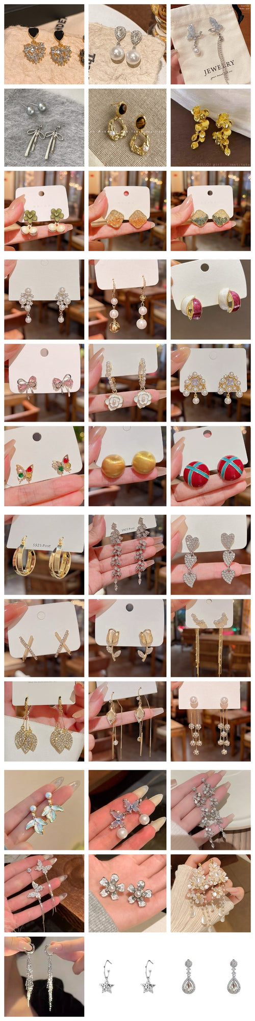 #Amher Studio Earrings Bags--Open in Live--Girl Lady Women Gift Zircon Accessories Ear clips