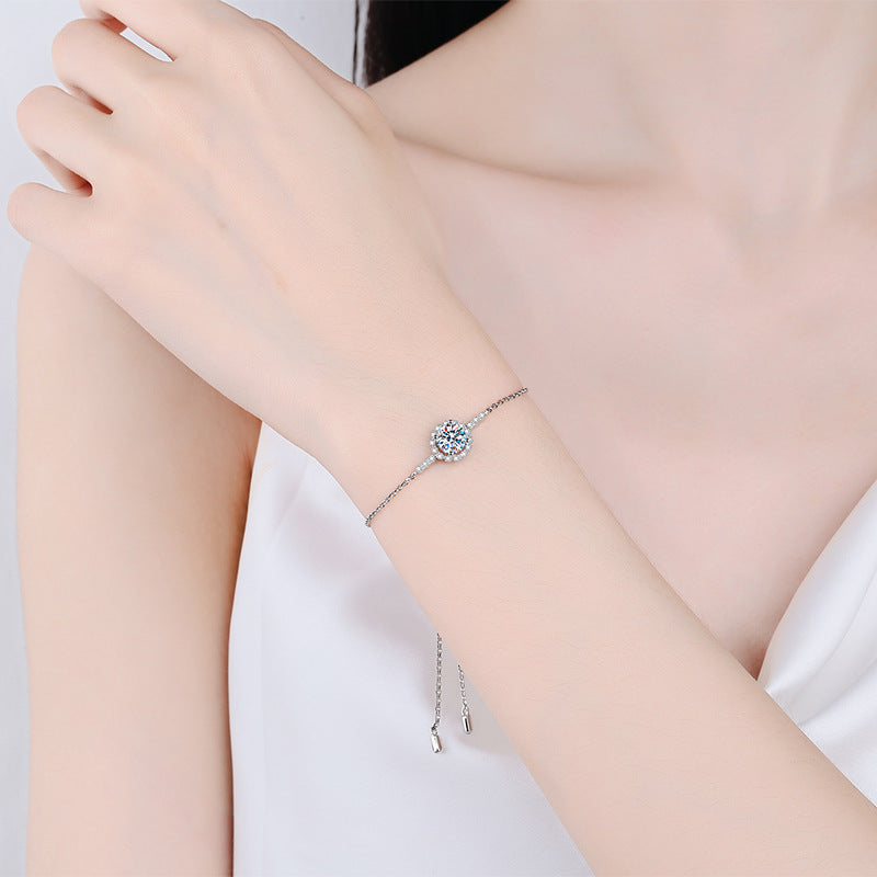 S925 Sterling Silver Bracelet Female Adjustable Bracelet Female