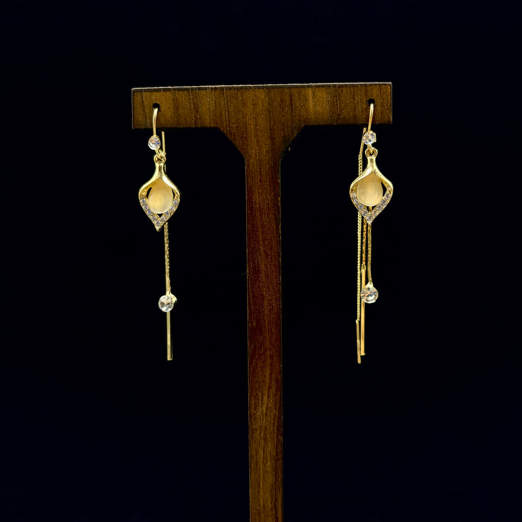 S925 & 18k Gold Plated Zirconia Earrings Collection | Elegant Dangle Earrings for Women｜Amher Studio